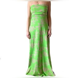 Lilly Pulitzer Coral Reef Strapless Maxi Dress Size XS